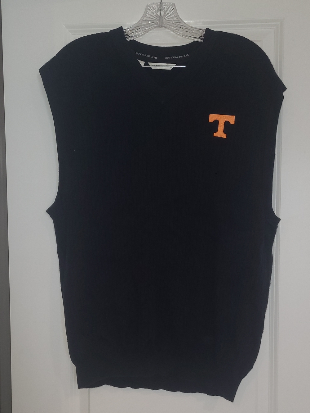 Cutter & Buck Black Sweater Vest with Tennessee Logo